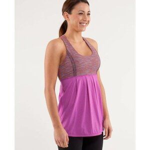 Lululemon‎ women's 6 purple power dance tank top racer back built in bra
